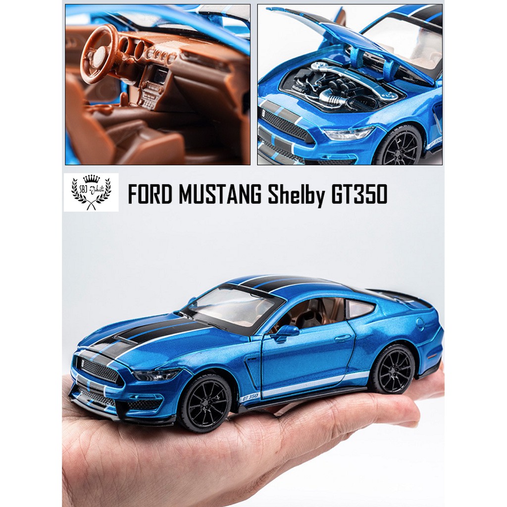 Diecast Miniatur Mobil FORD MUSTANG SHELBY GT350 Metal Collection Series 1:32