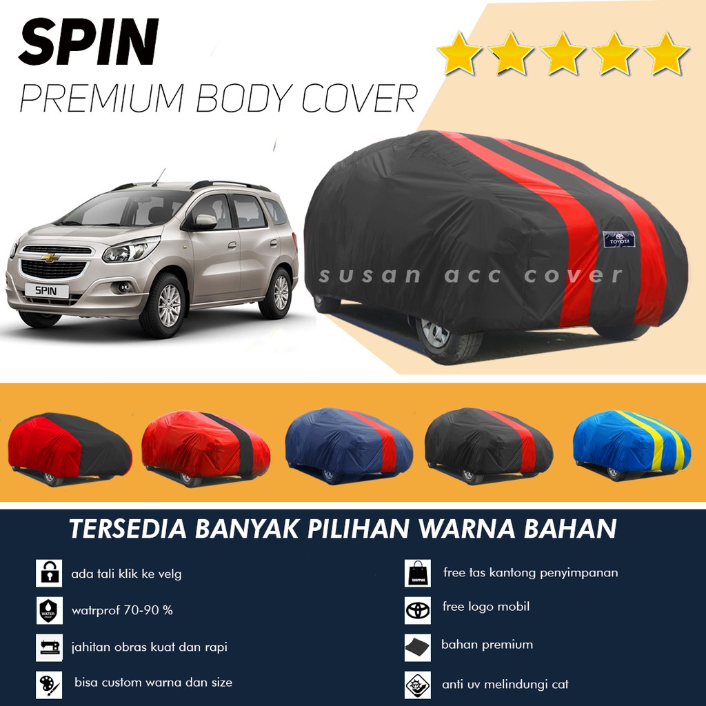 Body Cover Mobil Spin Sarung Mobil Chevrolet spin/Chevrolet trax/chevrolet aveo/chevrolet orlando