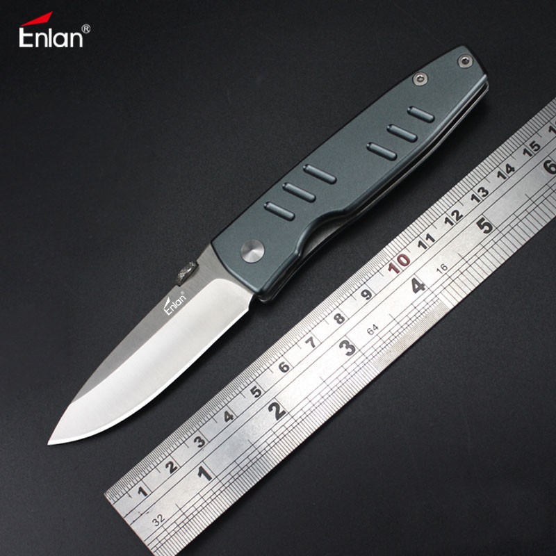 Enlan M013 Folding Knife 8Cr13Mov Blade Aluminum Handle Outdoor Survival Camping Mini Pocket EDC