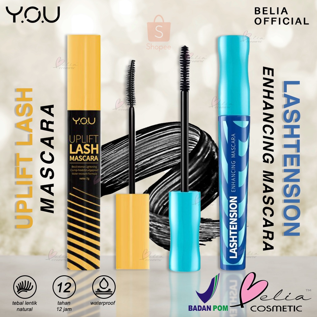 ❤ BELIA ❤ YOU Uplift Lash Mascara | Lashtension Enhancing Mascara Noutriwear | Basic Collection Waterproof | Maskara Y.O.U Makeups (✔️BPOM)
