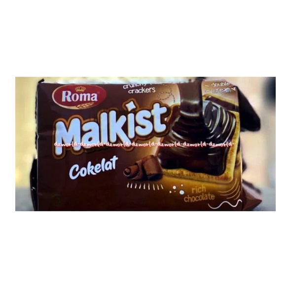 Roma Malkist Cokelat 120gr Crackers Snack Krekers Rasa Coklat Roma Malkis Coklat Biskuit Kreker