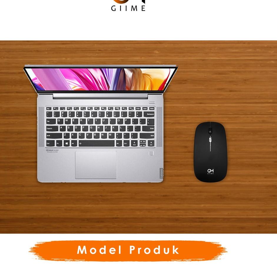 ♧ Giime.Id - Mouse Wireless Slim Ultra Ergonomis Silent Click Nyaman Digunakan Original Impor Garans