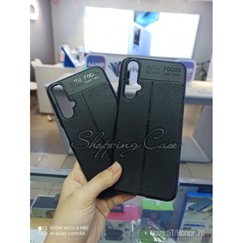 HUAWEI NOVA 5T/HONOR 20 AUTO FOCUS SOFTCASE LEATHER CASE KULIT JERUK