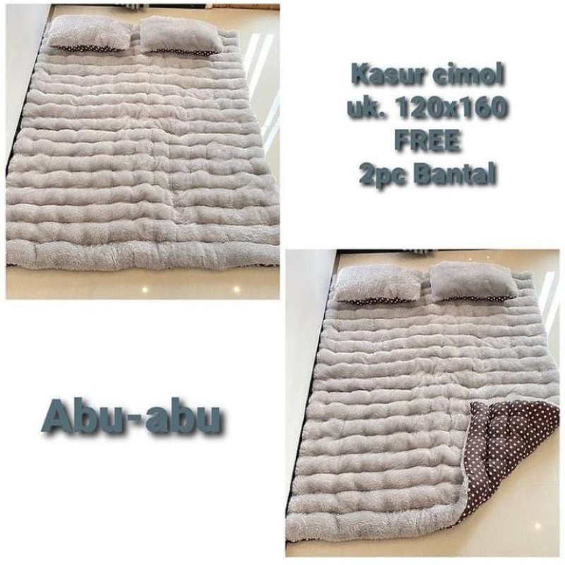 (BISA COD) KASUR CIMOL/KASUR PALEMBANG BULU RASFUR POLOS/UK 120x160x7CM/ FREE 2PCS BATAL