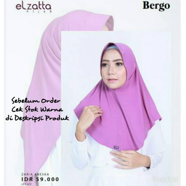 Bergo Jilbab Hijab Kerudung Instan ZARIA ANESKA ELZATTA Original