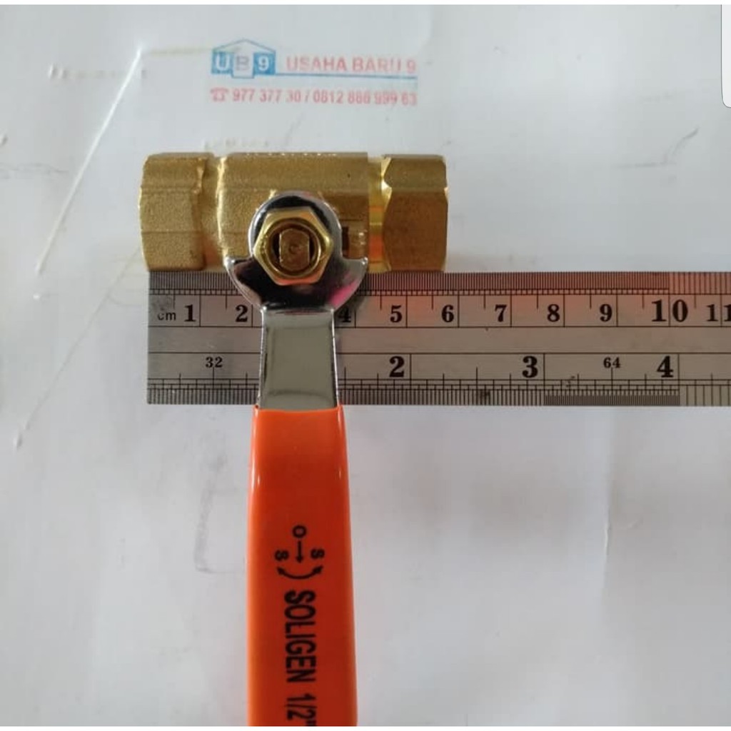 Ball Valve Kuningan Soligen 1/2 inch / Stop Keran Kran Kuningan Soligen 1/2"