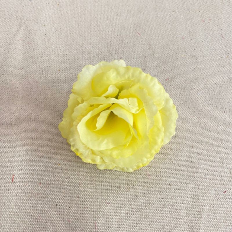 Kuntum Bunga Mawar Rose FL (Satuan) Bunga Artificial / Bunga Plastik / Bunga Dekorasi / Pernikahan-Kuning