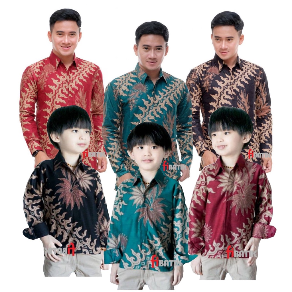 TERBARU Couple sweet || couple batik ayah dan anak cowok BATIK NAVY