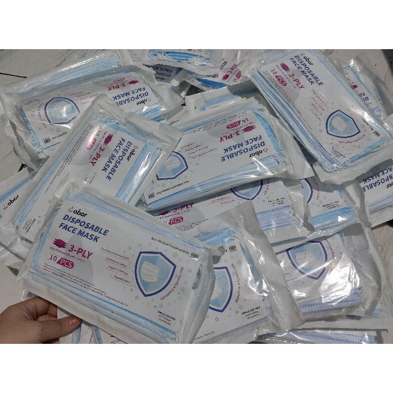 Masker medis 3 ply isi 10pc ready stok ga banyak ya all