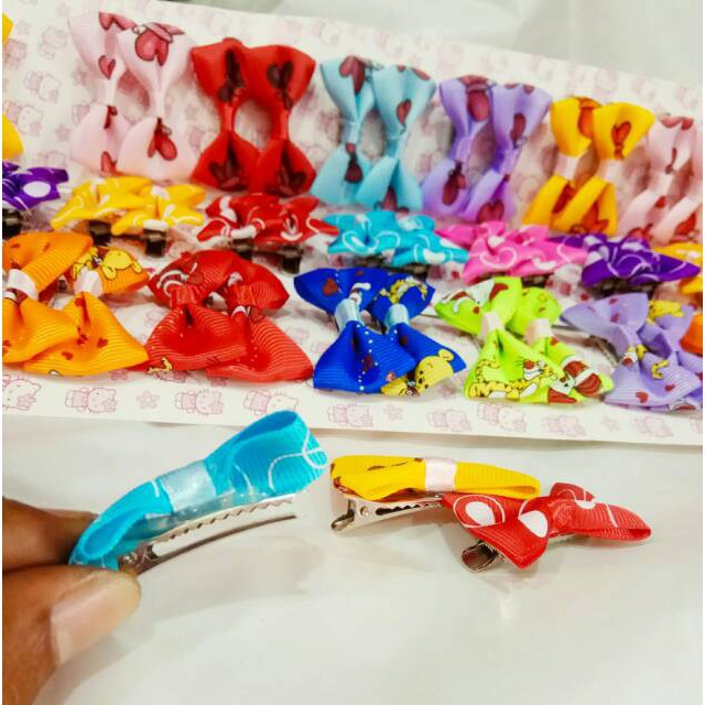 grosir  Jepit rambut pita isi 20 pcs (10PSG)