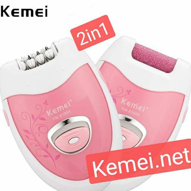 Kemei KM - 6199A Dual Heads Electric Epilator Hair Remover 2 in 1