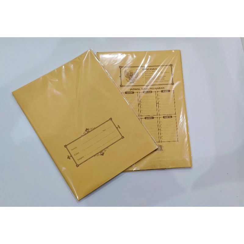 Jual Sampul Buku Coklat Boxy Nama ( 1 pak ) | Shopee Indonesia