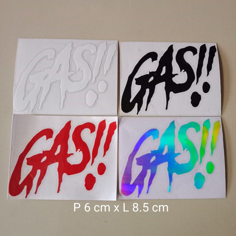 Cutting Sticker GAS Stiker Gas motor helm viral