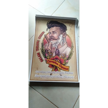 poster barbershop potong rambut