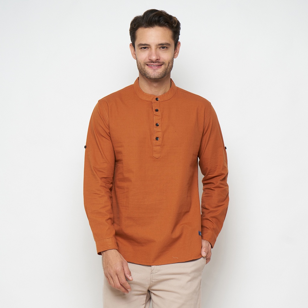 KEMEJA KOKO PRIA- BAJU KOKO LINEN - KURTA LINEN - KOKO LENGAN PANJANG