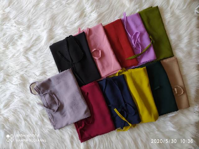 PASMINA TALI BAHAN SERUTY PREMIUM 1KG MUAT  10PC