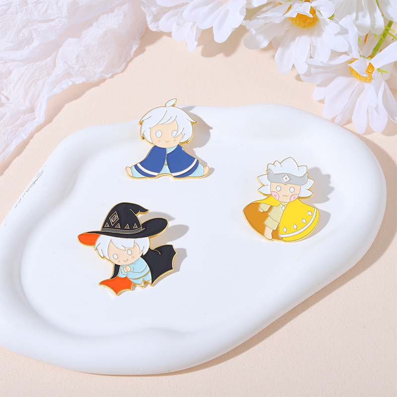 Qihejewelry Bros Pin Enamel Desain Game 4 Model Untuk Aksesoris Pakaian