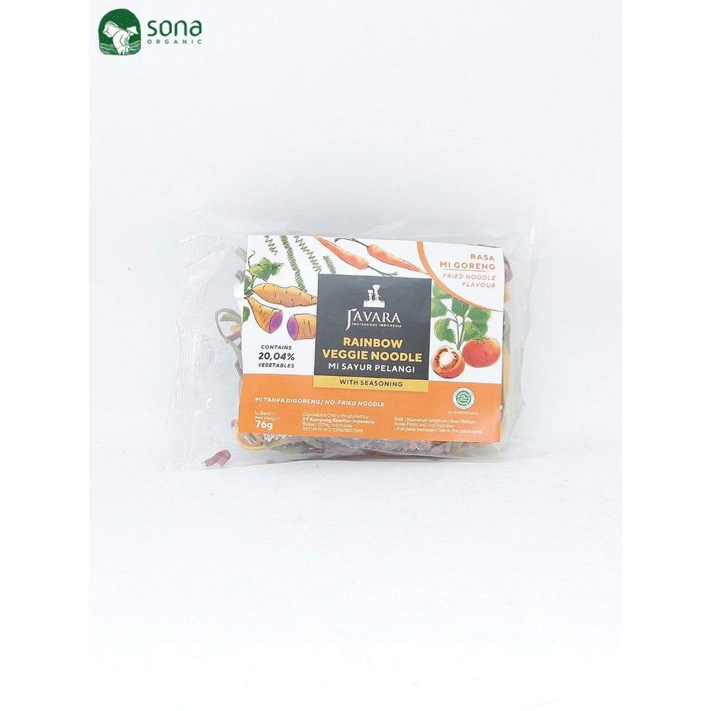 

Mi Sayur Pelangi Rasa Mi goreng 76g - Javara - Rainbow Veggie Noodle