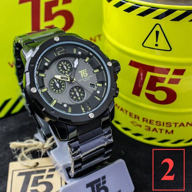 Jam Tangan Pria T5 H3589 T5 H 3589 original stainless chronograph free box bergaransi