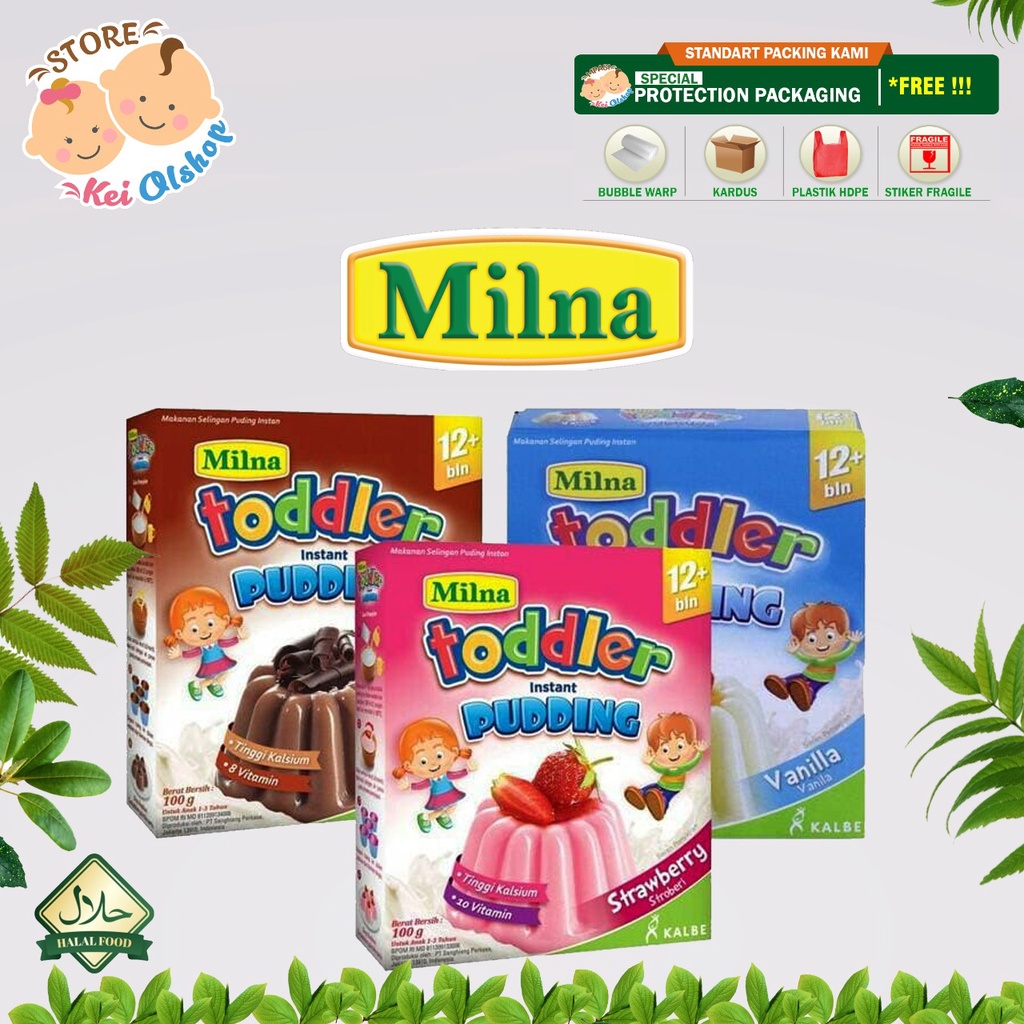 Milna Toddler Puding / Puding Sanfood 100gr All Varian 1Tahun Puding Bayi dan Anak Snack Puding susu