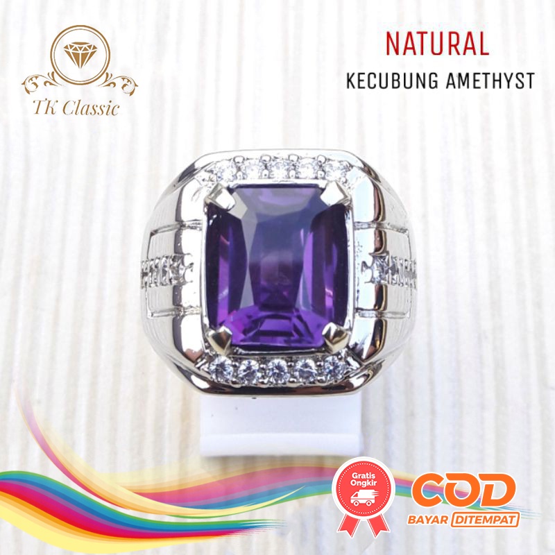 Natural Batu Permata Kecubung Amethyst Ungu Original