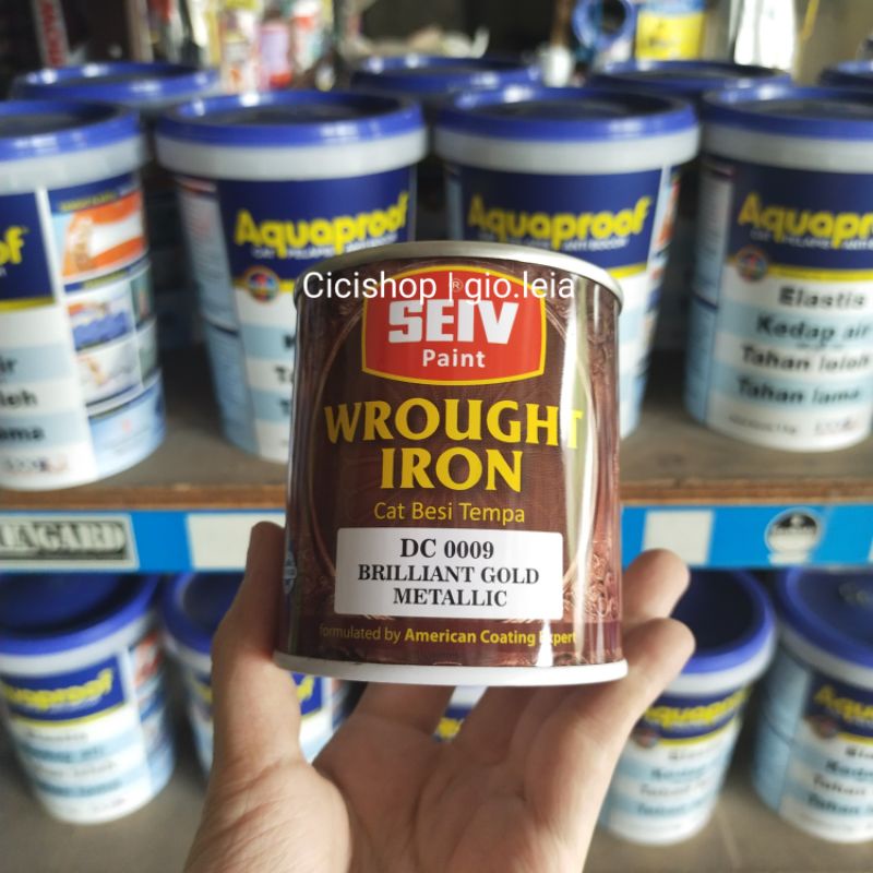 Seiv Wrought iron DC 0009 brilliant gold metalic | cat besi kuning emas | cat hias pagar | cat besi 