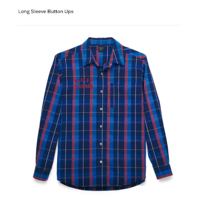 HAR*** DAVID*** MEN'S PLAID LOGO SHIRT