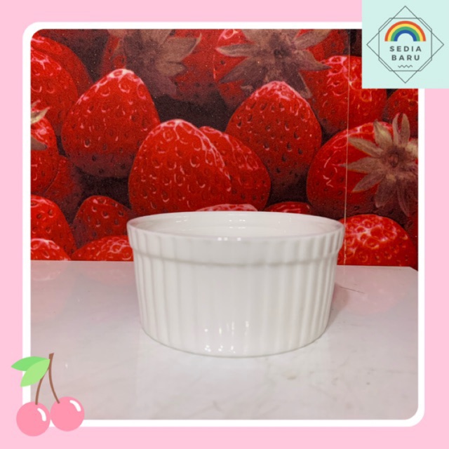 Ramekin putih mangkok keramik 8 cm bowl kecil putih