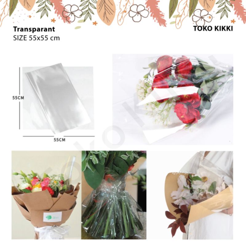 

Transparant Bening Floral Wrapping / Kertas bungkus bunga