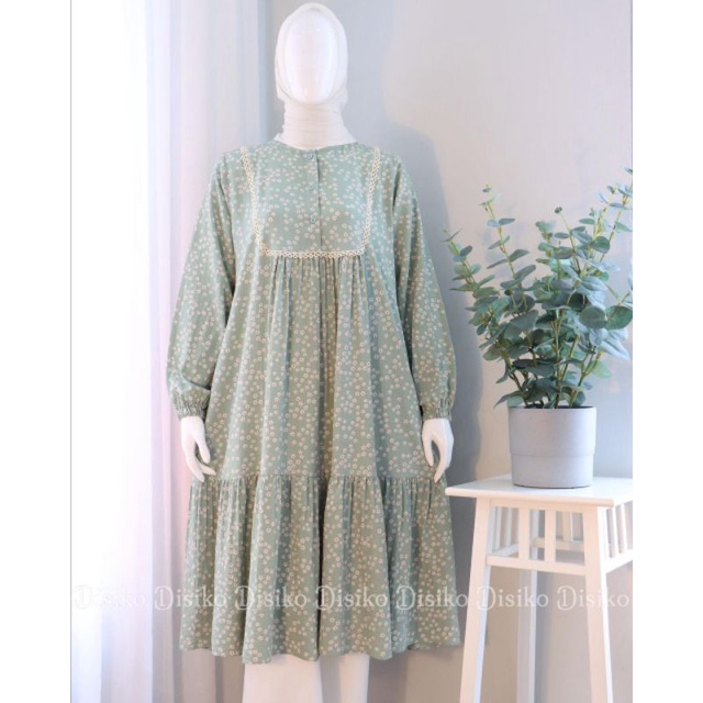 Terbaru , Long Tunik wanita Lucia, Katun Snow Crincle , Original Disiko Exclusive , Atasan Cantik Wa