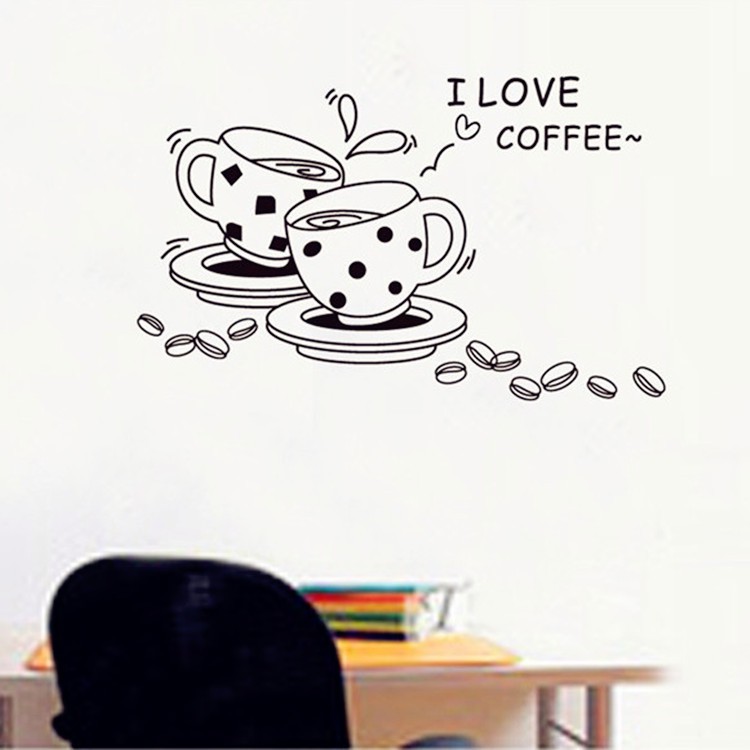 RELIZA WALLSTICKER DAPUR COFFEE CANGKIR KITCHEN JM8268 STIKER DINDING / WALLSTICKER