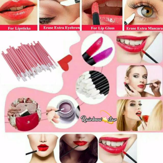 Lip Brush Sulam Bibir / Disposable Lip Gloss / Kuas Bibir / Lip Wand Brush