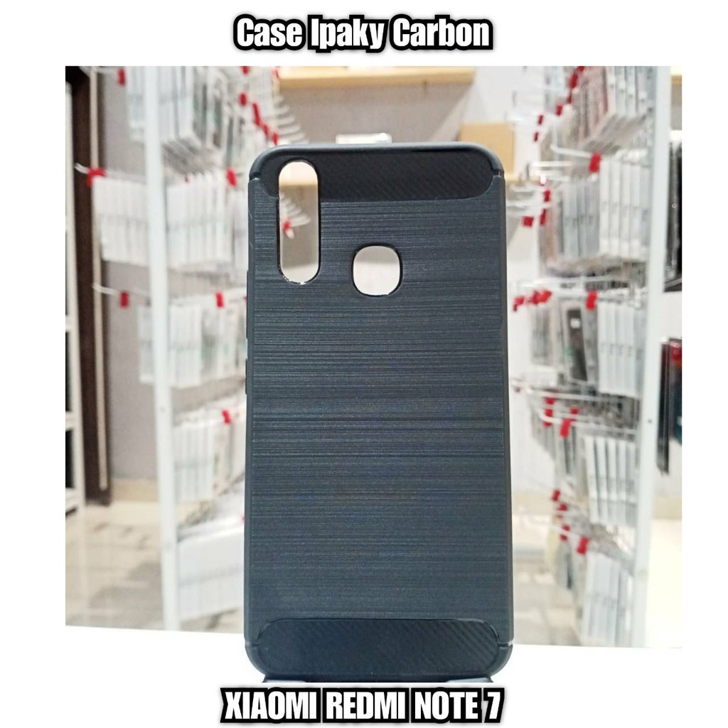 Case REDMI 7 8 7A 8A NOTE 7 Softcase iPAKY Carbon - Hitam