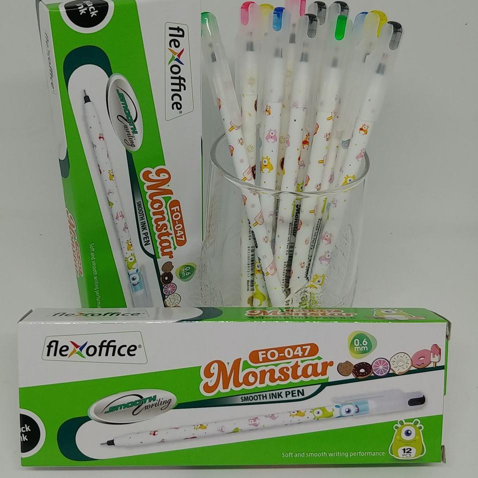 

READY Pulpen Smooth Ink Pen 0.6mm - 0.6 mm Monstar - Warna Hitam ★ 862