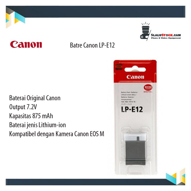 Baterai Canon LP-E12 - Battery - Baterai LP-E12 Original