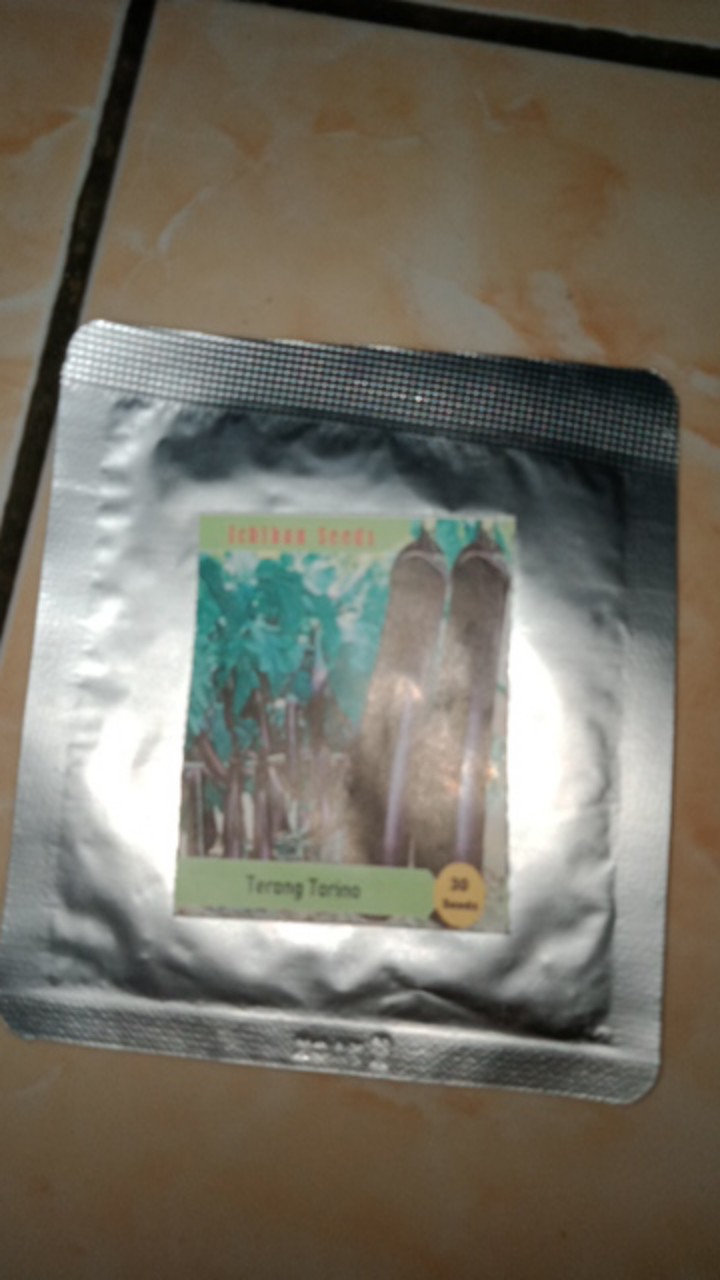 Benih Bibit Biji Terong Torino Ungu Panjang Kemasan Alumunium Foil