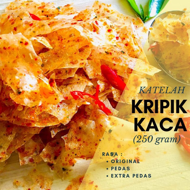 

Keripik Kaca/Kripik Kaca/Kripca/Pedas/Asin/Cemilan Sukabumi