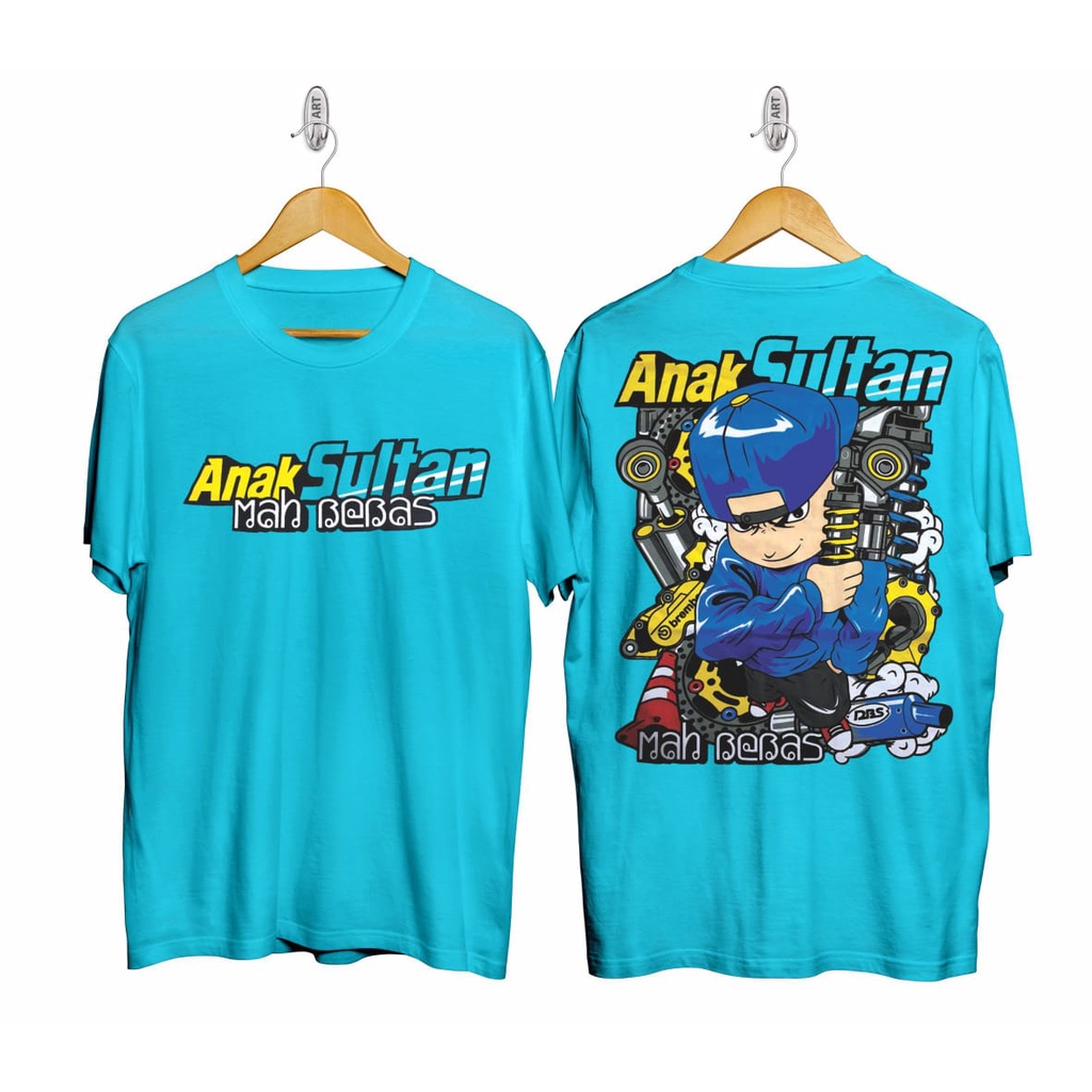 Kaos murah Kaos distro murah baju  distro pria t-shirt murah combed30s ANAK SULTAN BIRU