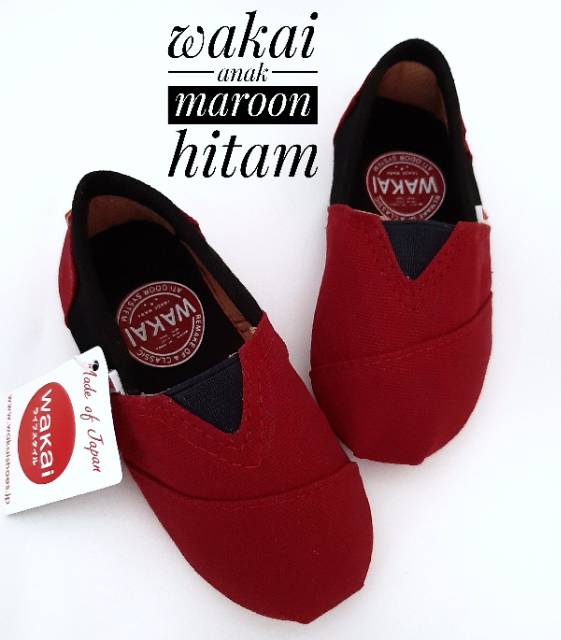 Sepatu slip on baby kids WAKAI size 21-25