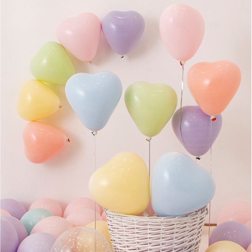 Balon Hati Macaron Pastel 10 inch 10&quot; Warna Warni Ecer Tebal Lateks Karet Balloon Pesta Party Happy Birthday Mainan Toys Anak Kids Hias Hiasan Dekor Dekorasi Decoration Ulang Tahun Wisuda Graduation Perlengkapan Color Colorful HBD Grosir Parakarya Malang