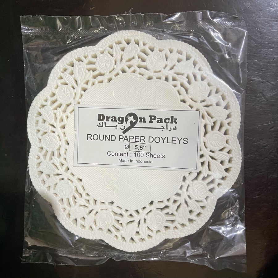 Renda Bulat Toples Round Paper Doyleys 5.5&quot; - Paper Renda  isi 100lembar