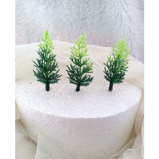 

cake topper/hiasan kue CEMARA/topper kue CEMARA PLASTIK (isi 10pcs)