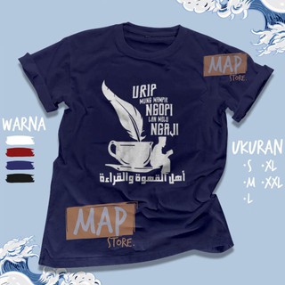 Kaos Santri Islami URIP MUNG    MAMPIR NGOPI LAN NGAJI - Baju