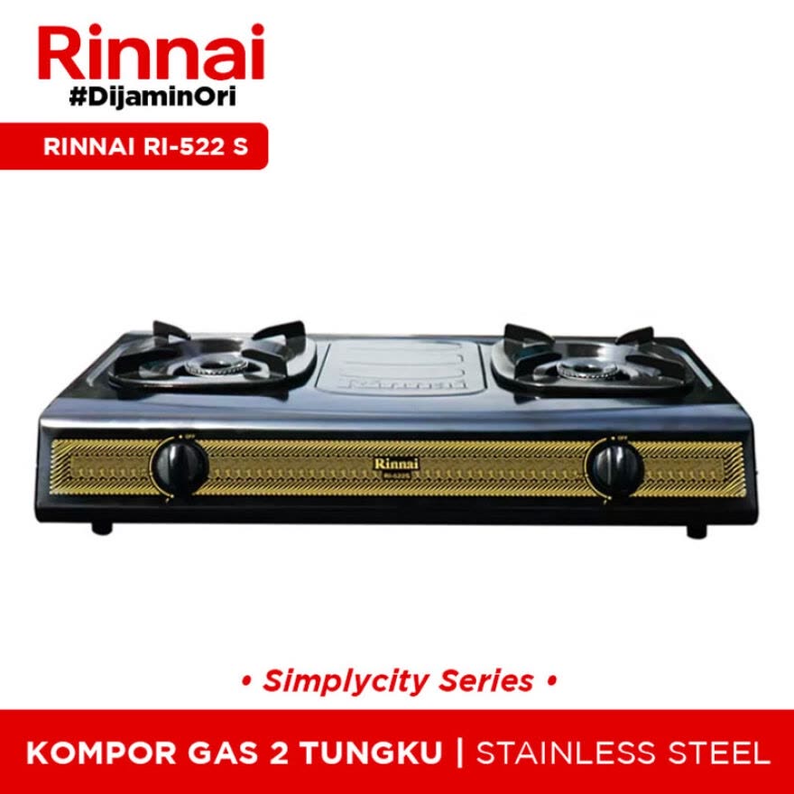 RINNAI Kompor Gas 2 Tungku RI-522 S