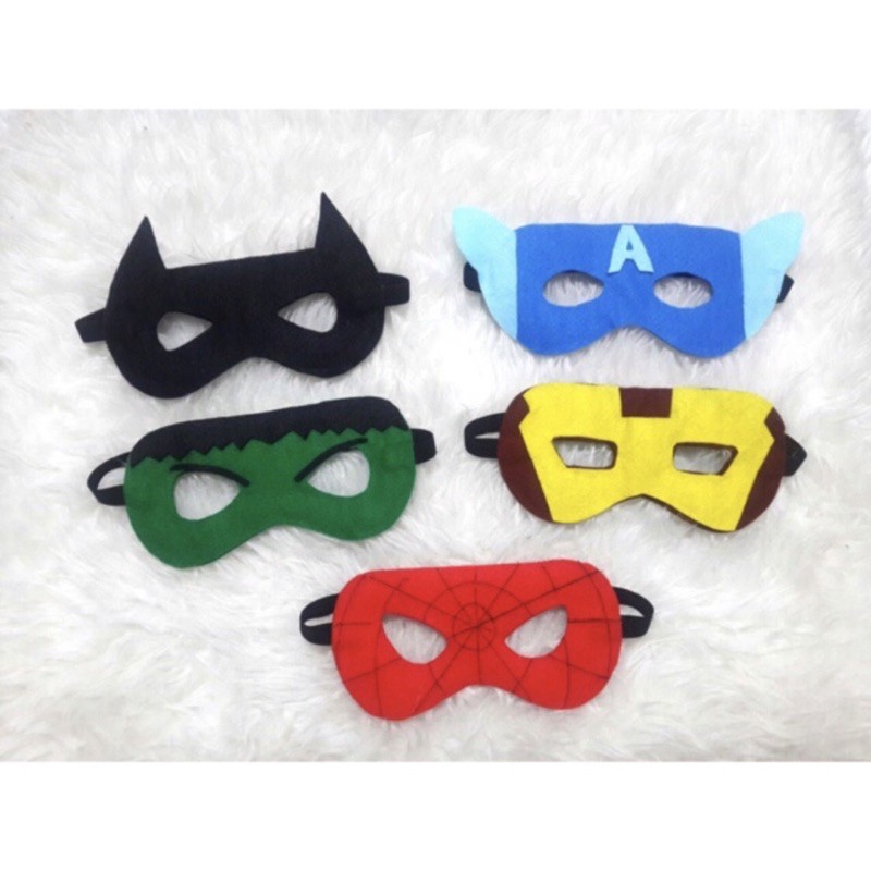 Topeng Superhero Kostum Spiderman Kapten Amerika Hulk Ironman Batman Catwoman Wonderwoman Marvel DC