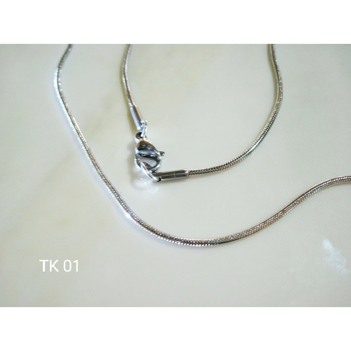 Rantai Kalung TItanium kode TK 01 warna Silver