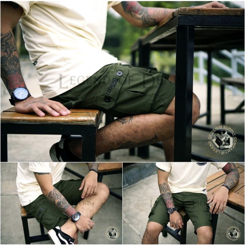 grey, CARGO PENDEK mocca, CARGO PENDEK black, CARGO PENDEK cream celana gantung pria celana pendek d