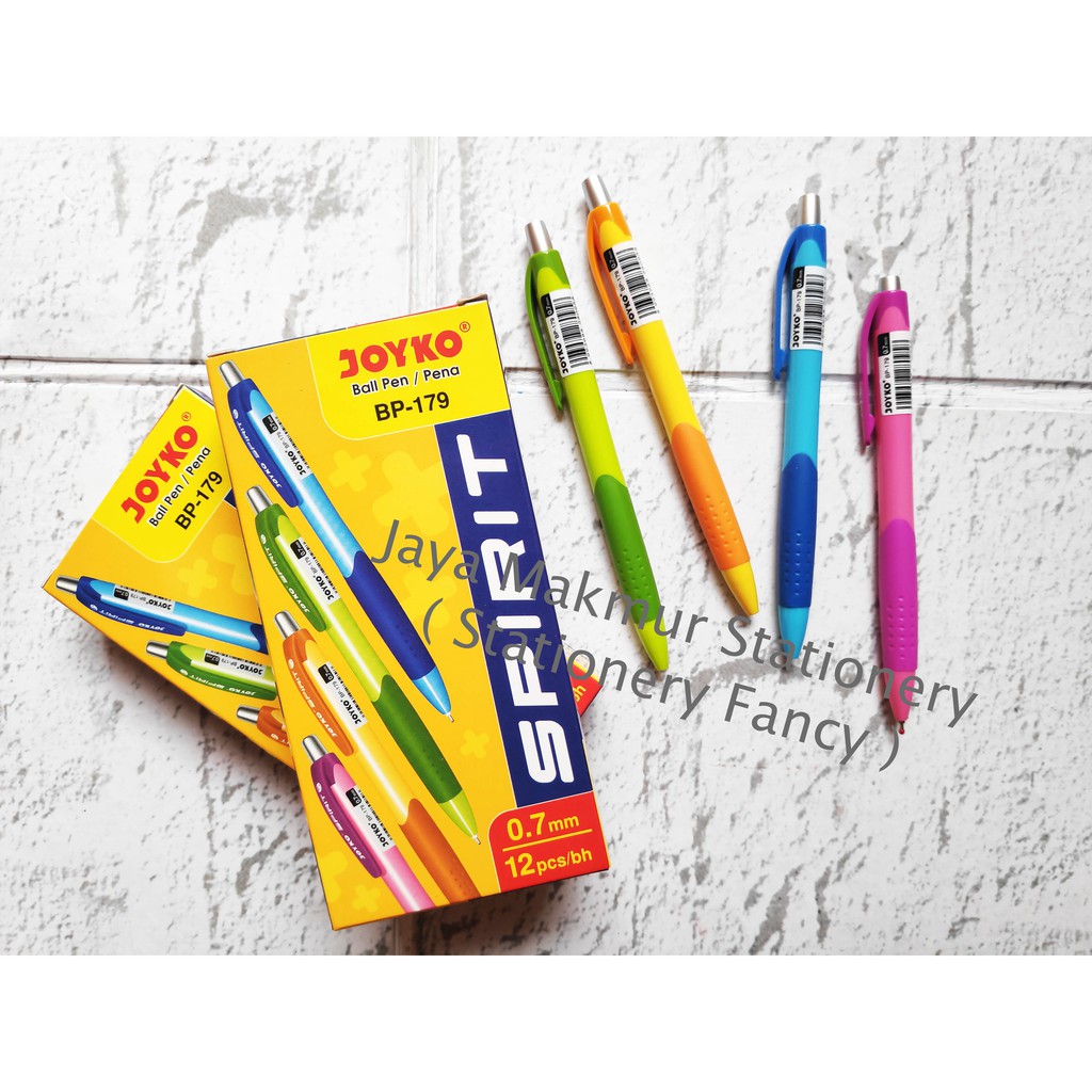 

Pen Joyko Spirit 0.7 mm BP-179 ( Tinta Hitam & Biru)