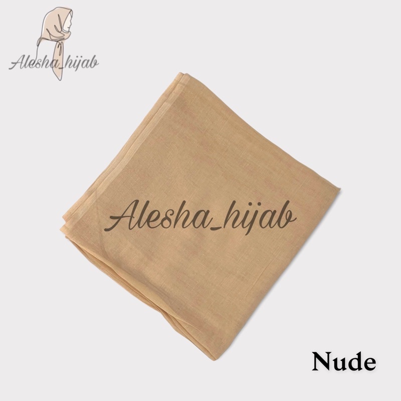 Segi Empat Paris | Jilbab Paris | Hijab Paris | Kerudung Paris Polos Premium-Nude