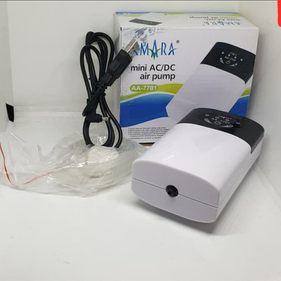 Amara pompa udara ACDC AC DC aerator aquarium AA-7701 amara aa 7701